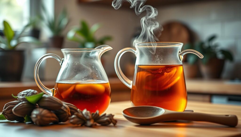 Cacao Husk Tea Brewing