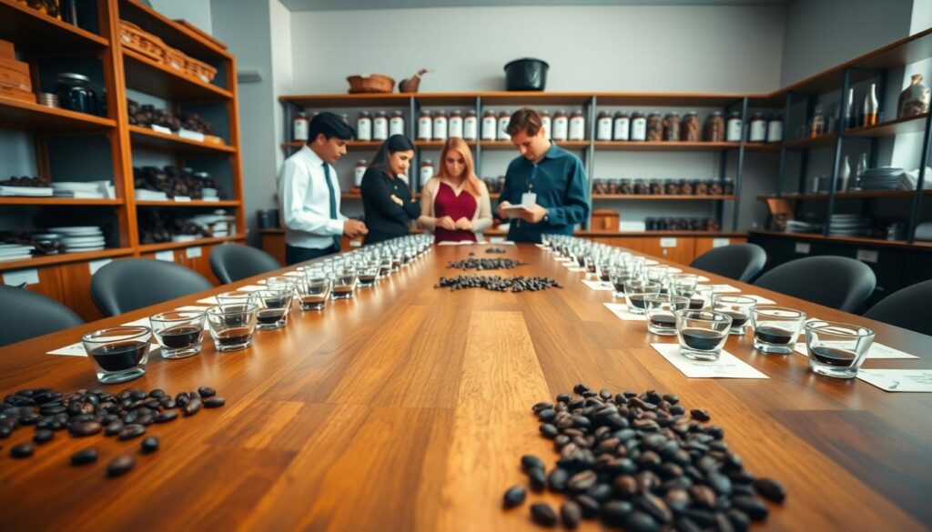 Cacao Tasting Lab Setup