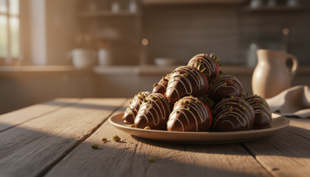 Chocolate Covered Strawberries with Optional Toppings