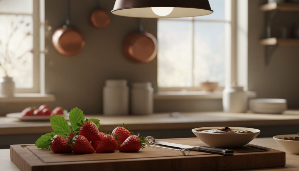 Preparing Fresh Strawberries