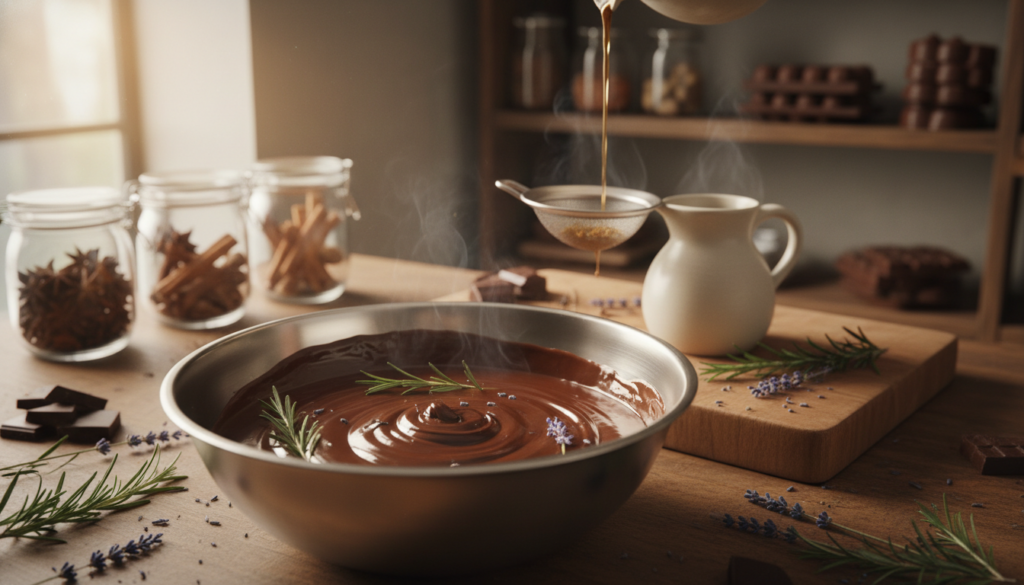 infused ganache preparation