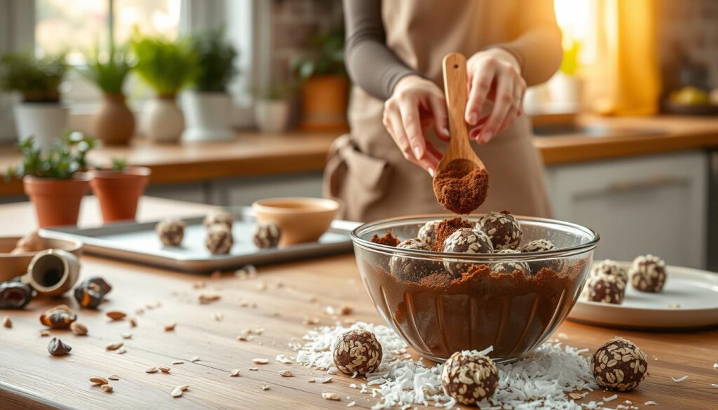 raw cacao energy balls preparation