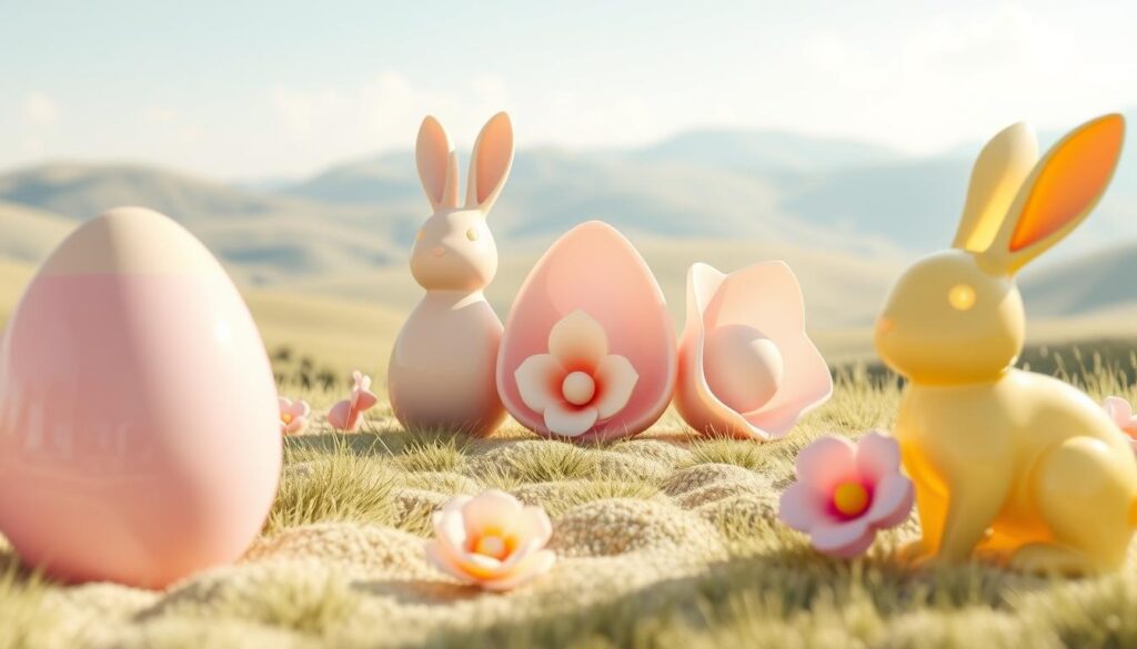 3D Shapes Easter Art 3D Shapes Easter Art
