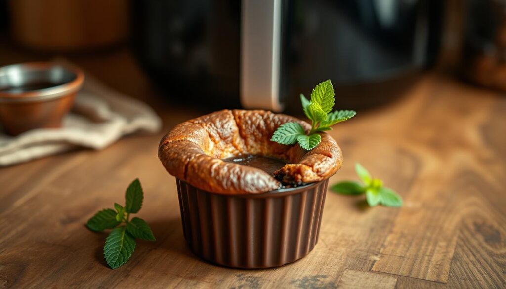 Air Frying Chocolate Soufflé