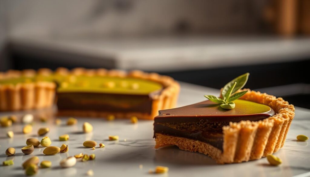 Dubai Pistachio Tart ganache