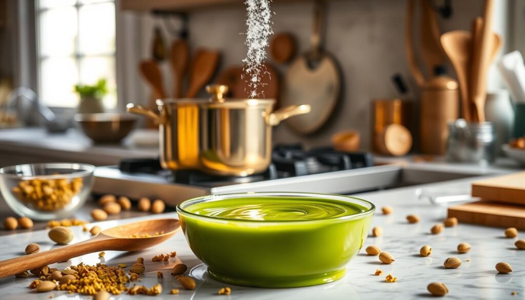 Pistachio Ganache Preparation