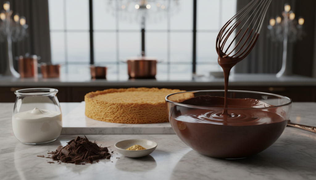 Dubai Tart Tech ganache preparation