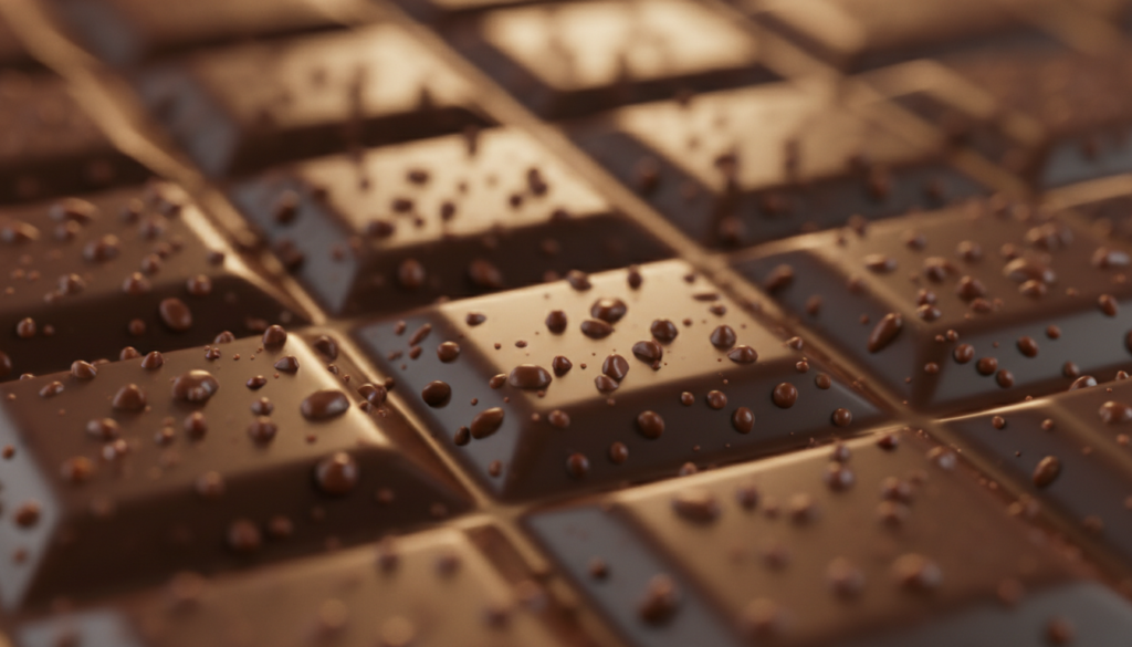 particle packing in chocolate